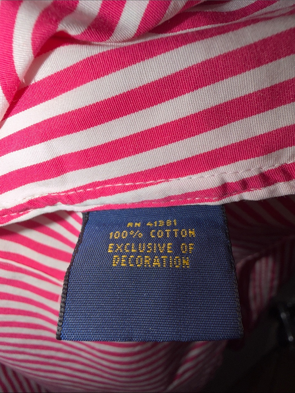 Ralph Lauren Pink and White Striped Button-Down Shirt - Picture 7 of 7